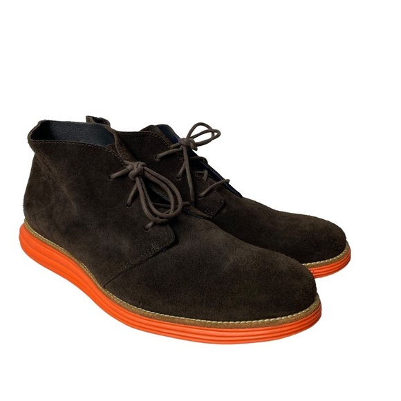 Cole Haan Mens LunarGrand Woodbury Brown Suede Chukka Boots Size 13 - Picture 1 of 7